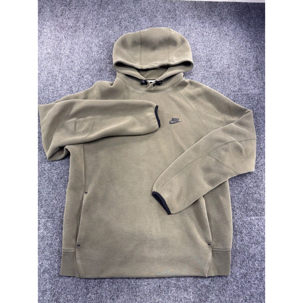 Nike Sportswear Tech Fleece Pullover Hoodie Men’s Large Olive Black FB8016-222